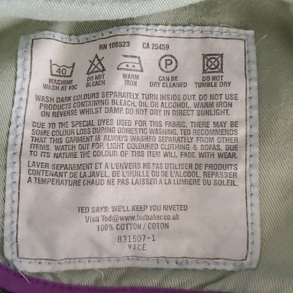 Ted Baker Vintage Y2K 100% Cotton Button Fly Relaxed Straight Leg Denim Jeans 34 - Picture 12 of 16